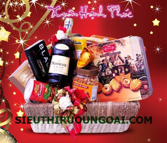 Giỏ quà tết xuân hạnh phúc