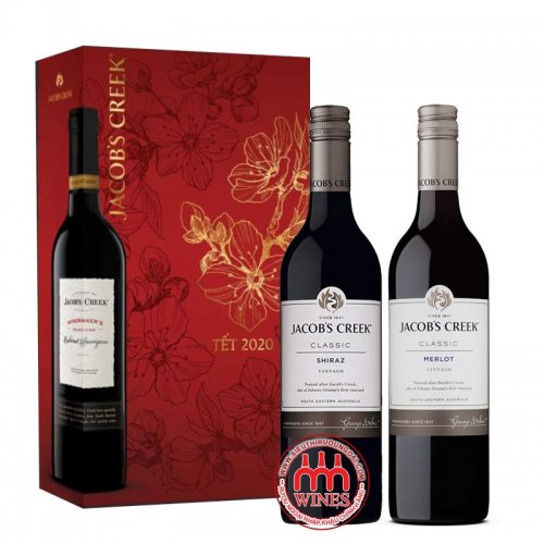 Hộp quà vang Jacob's Creek Classic Merlot - Shiraz