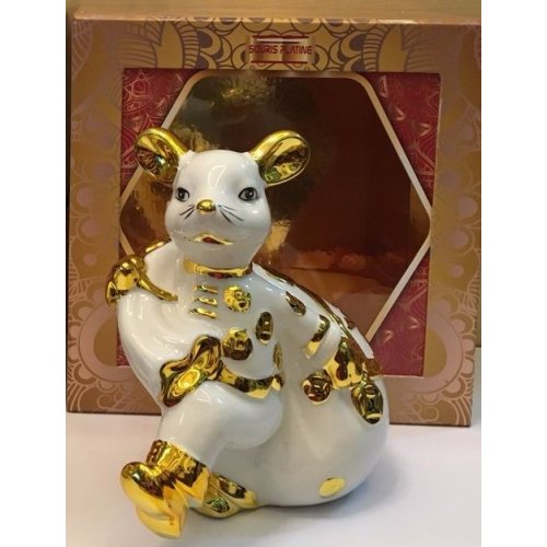 Rượu Chuột sứ trắng đi Hia 2Lit