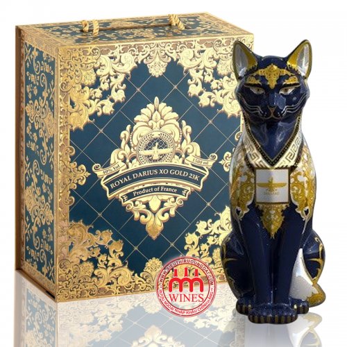 2023 - MÈO SỨ XANH ĐEN ROYAL DARIUS XO GOLD 23K, 1500ML
