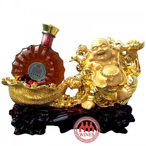 Kệ Phật Dilac đá Mạ vàng + Rượu D&#39;or XO