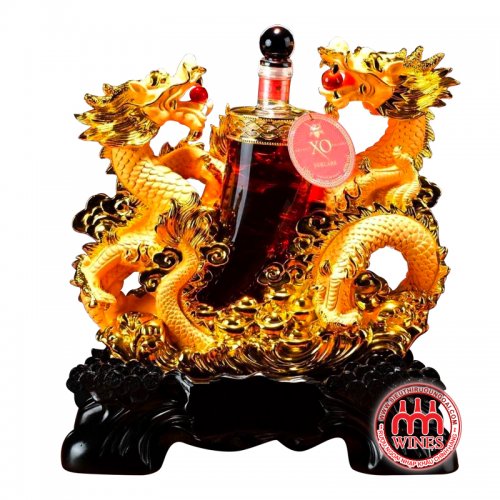 Rượu Brandy XO - Kệ 2 Rồng Vàng
