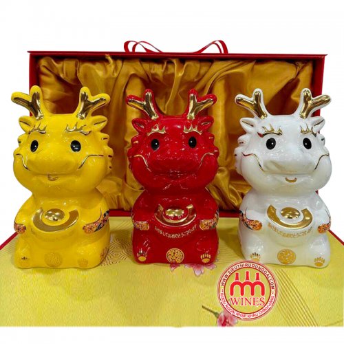 Bộ 3 Rồng Sứ Nhật Fukuju 500ml/con x 3