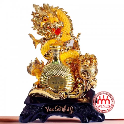 Kệ Rồng Vàng 02 + Rượu Janus D&#39;or Brandy