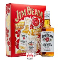 Jim Beam Bourbon Whisky Gift box (+1 glass)