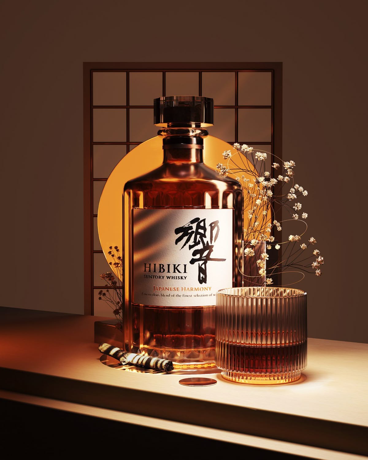 Cách uống Hibiki, thưởng thức Hibiki, ly uống rượu Hibiki, nghệ thuật uống Whisky Nhật, Hibiki Suntory Whisky.
