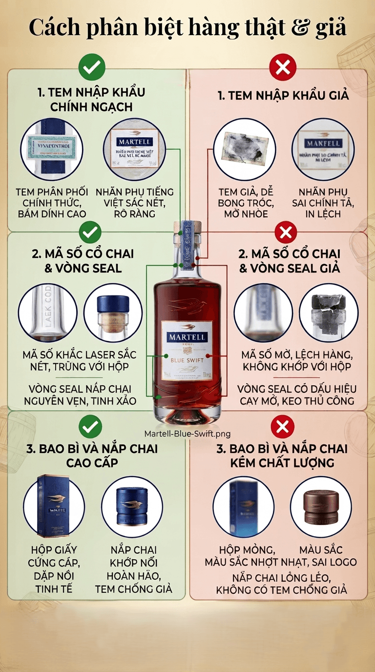 phân biệt rượu martell