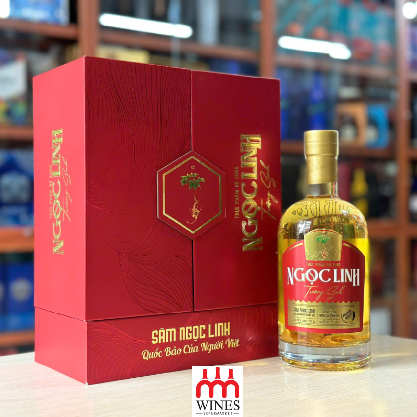Rượu Ngọc Linh Trường Sinh VIP 750ml hộp đỏ sang trọng