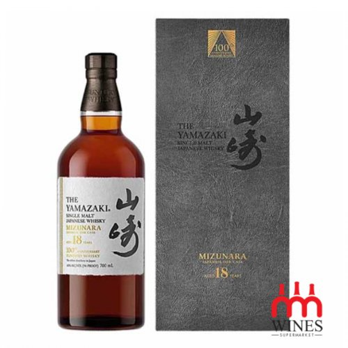 Rượu Yamazaki 18 Years Mizunara 100th Anniversary hộp đen sang trọng