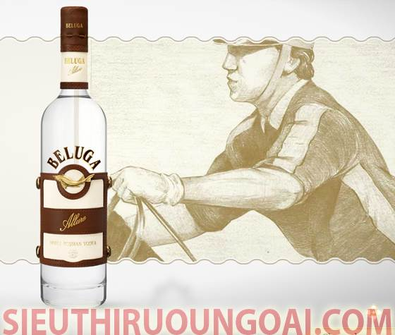 Rượu Beluga Allure với hình ảnh người chơi polo