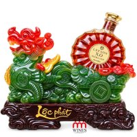 Kệ Kỳ Lân Xanh Ngọc- Lộc Phát + Brandy Lefaon X.O Extra Old