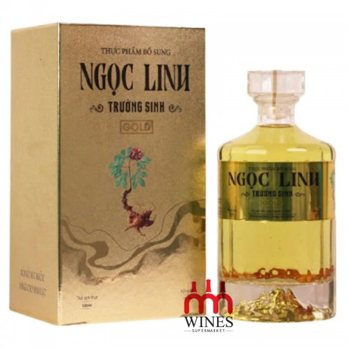 Rượu Ngọc Linh Trường Sinh Gold 24K 500ml hộp vàng kim