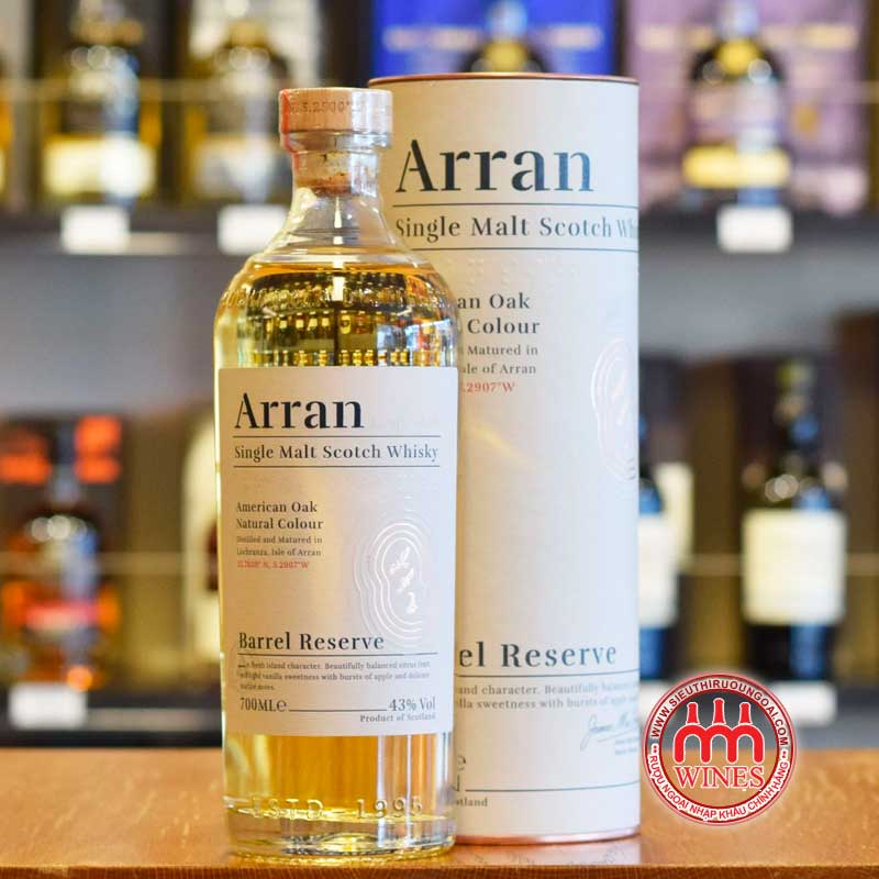 Rượu Arran Barrel Reserve và ống đựng