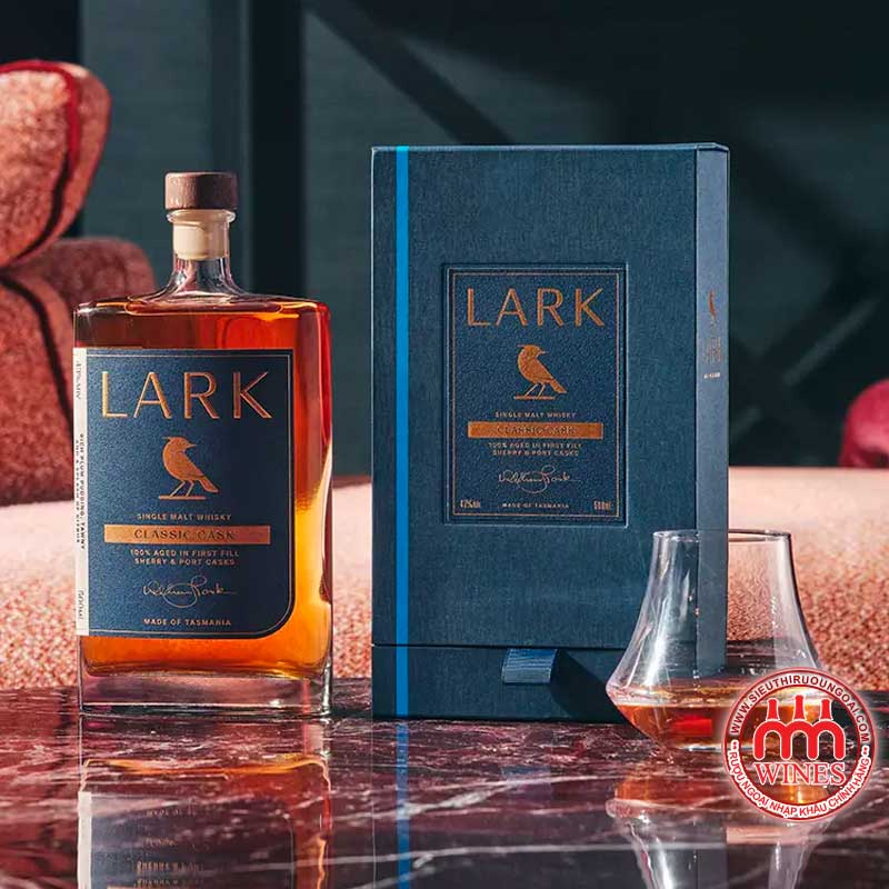 Rượu Lark Classic Cask Single Malt chai và hộp